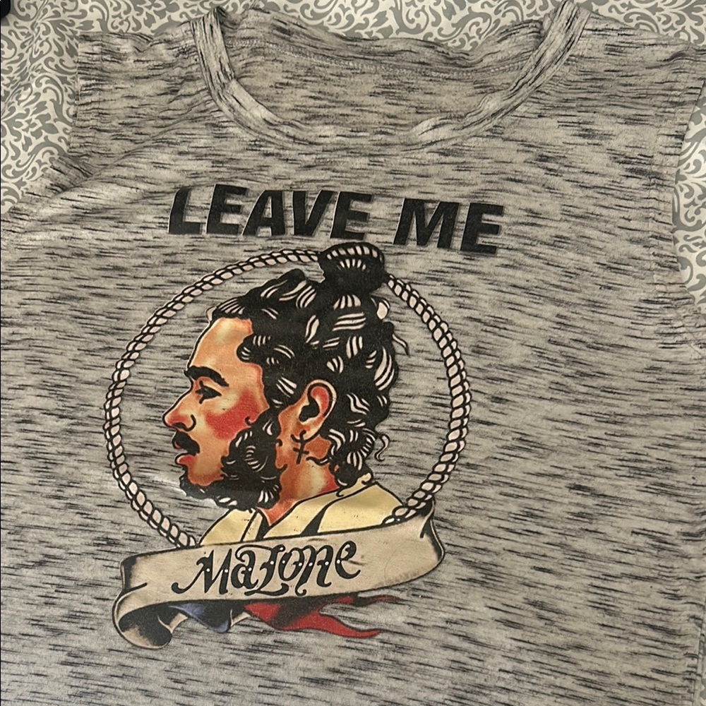 Gray Graphic tank top with Post Malone